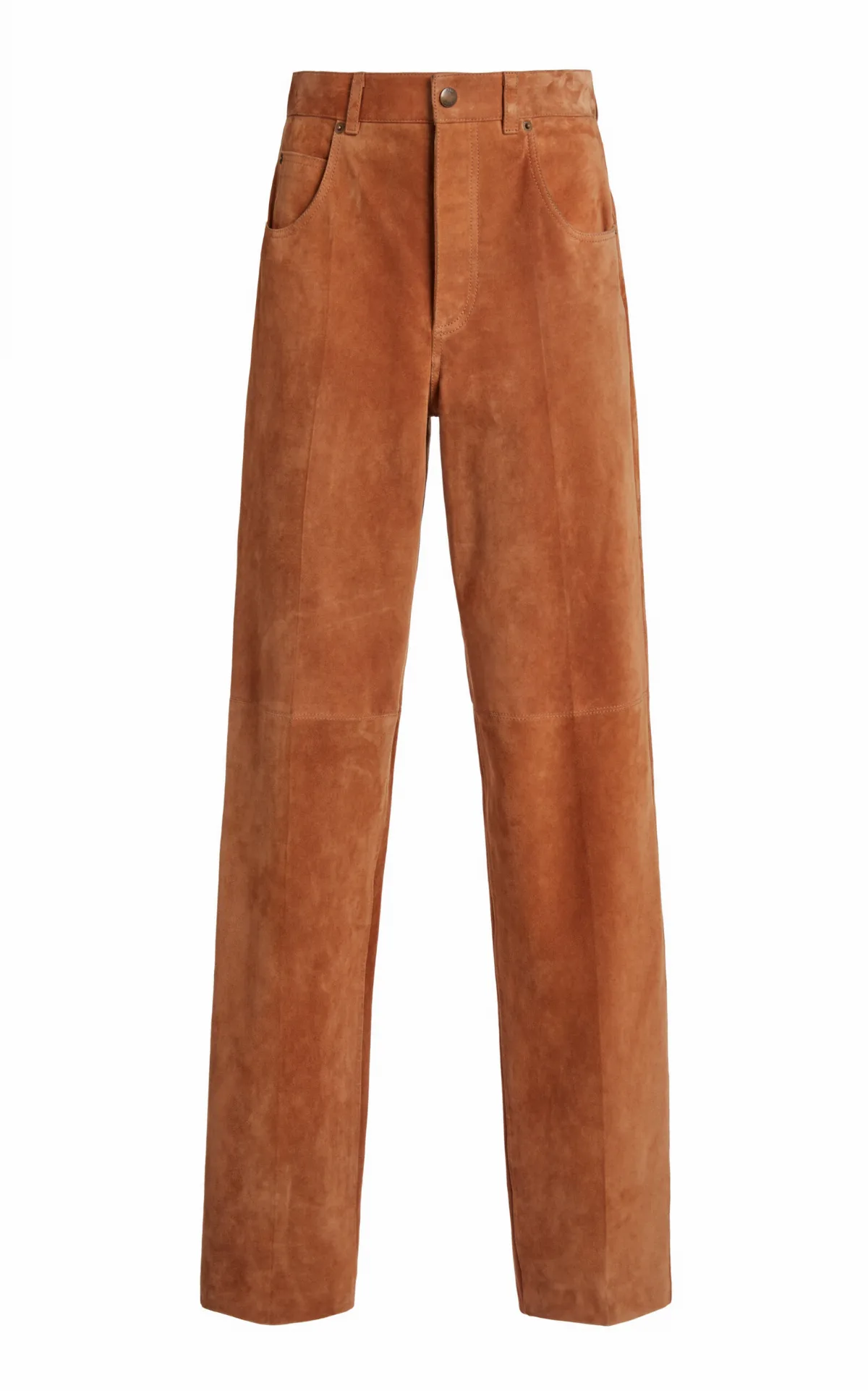 Suede Straight-Leg Pants by Chloé