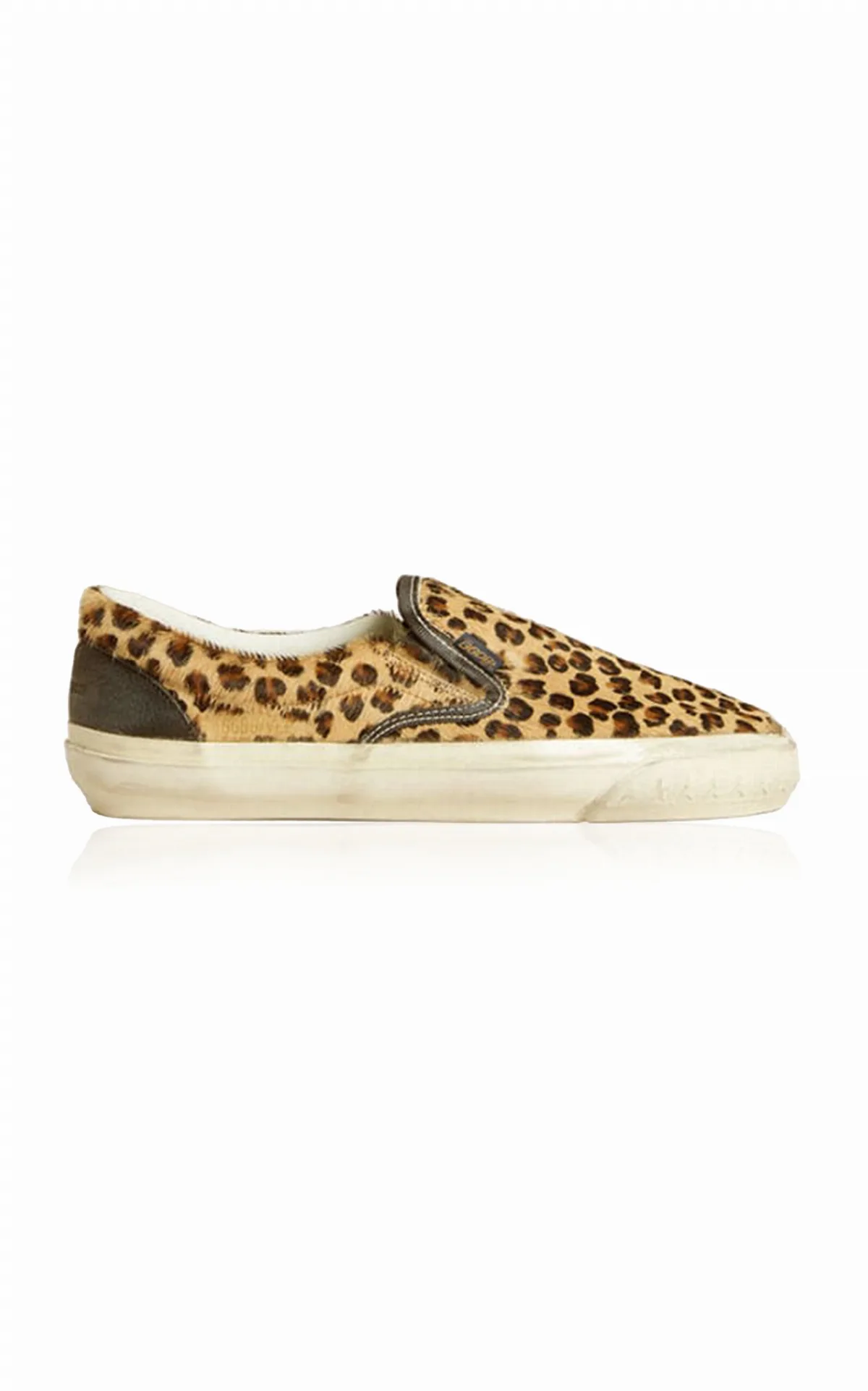 Calfhair and Leather Slip-On Sneakers