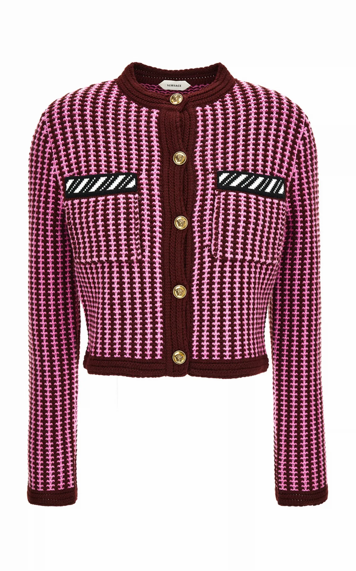 Crochet Knit Cardigan by Versace