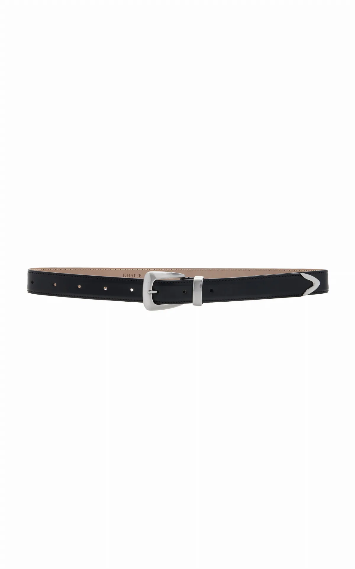Benny Slim Leather Belt by Khaite