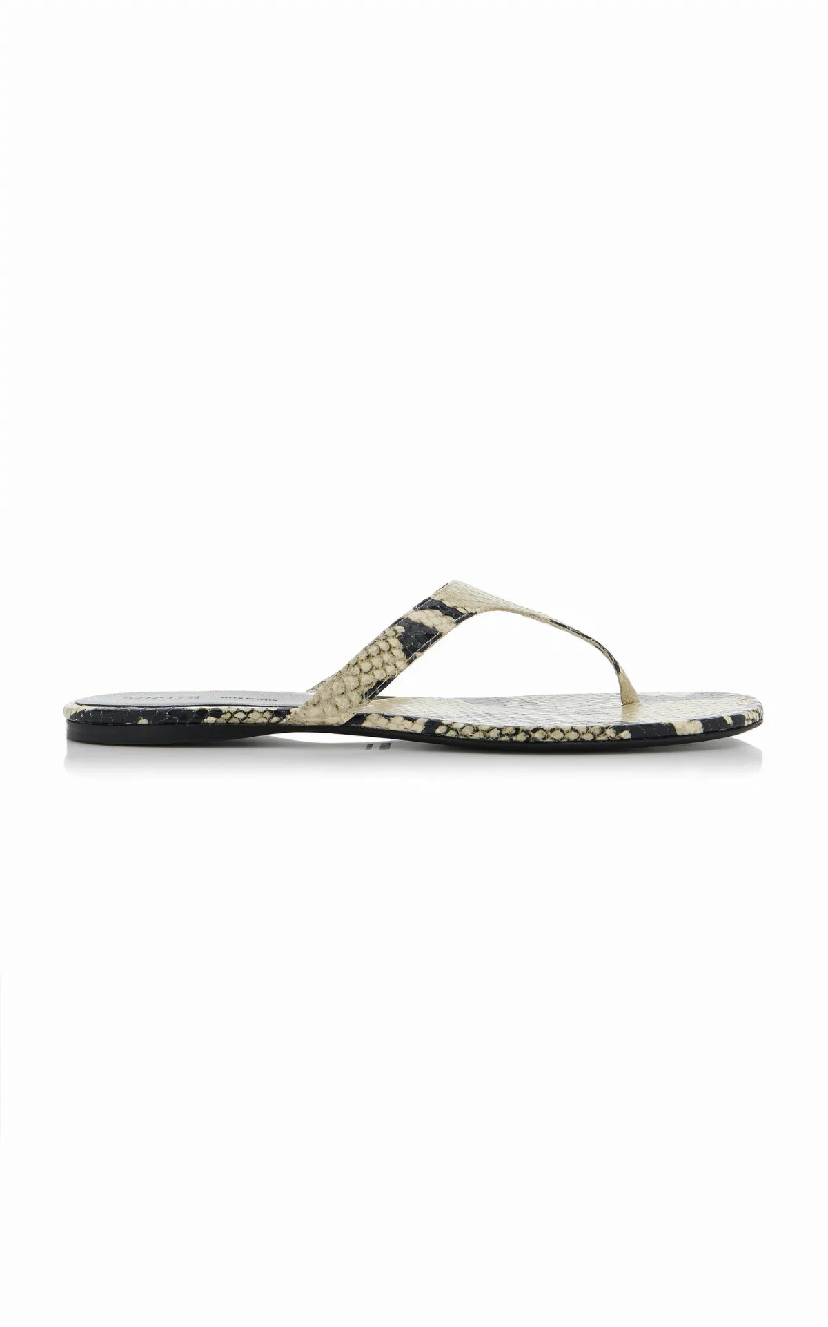 Archer Python-Embossed Leather Sandals by Khaite