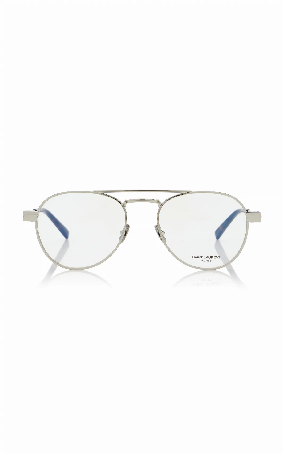 Aviator-Frame Metal Glasses by Saint Laurent