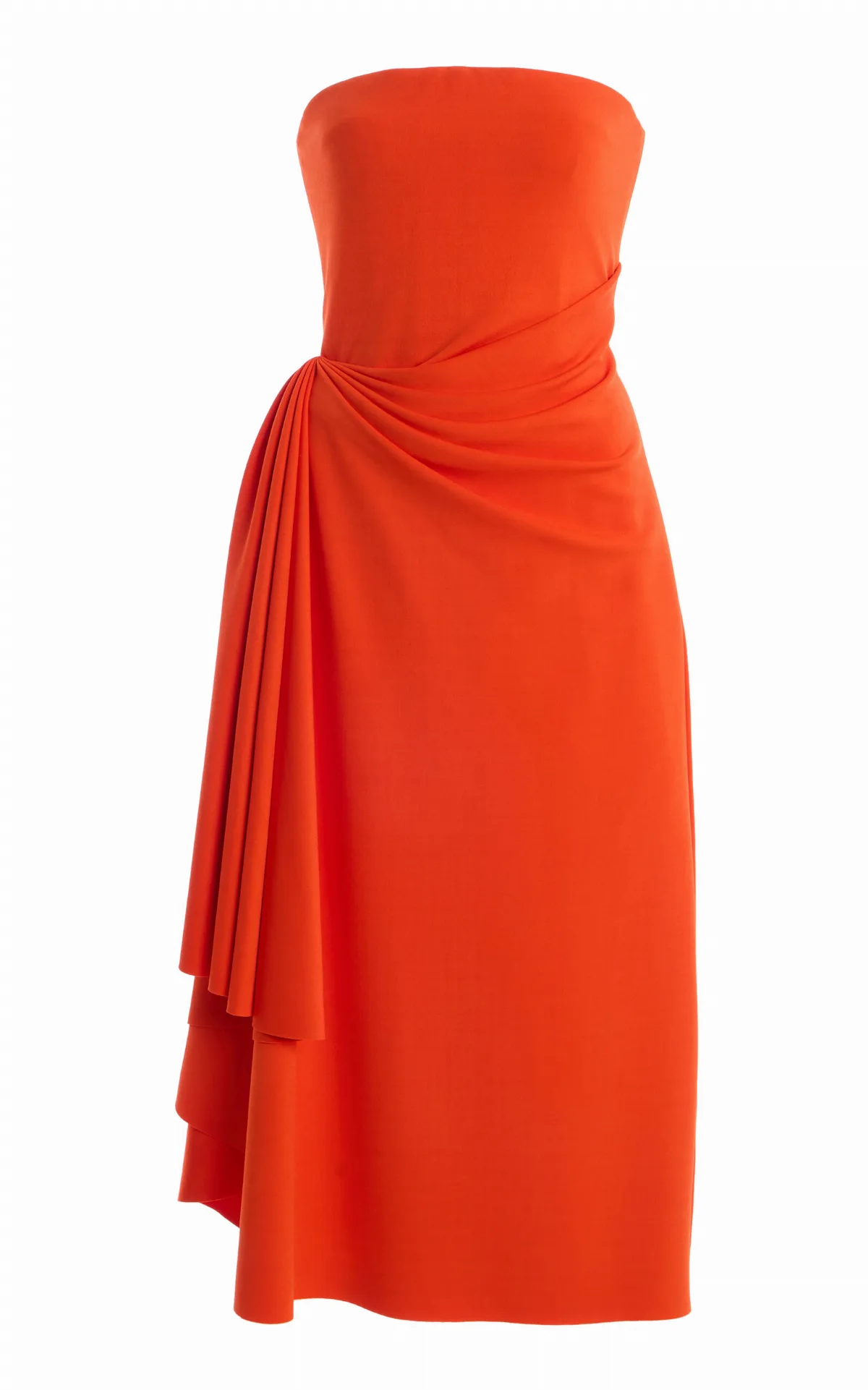Draped Midi Cocktail Dress by Oscar de la Renta