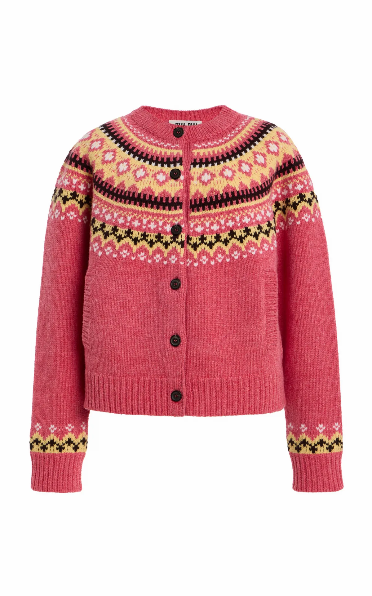 Fair Isle Wool Cardigan by Miu Miu