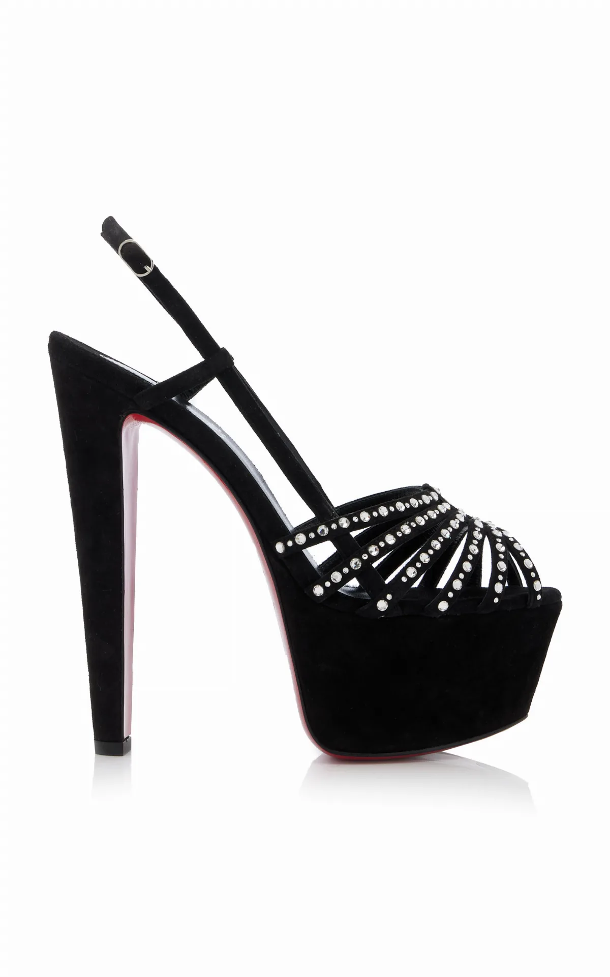 Alta 160mm Veau Velours Platform Sandals by Christian Louboutin