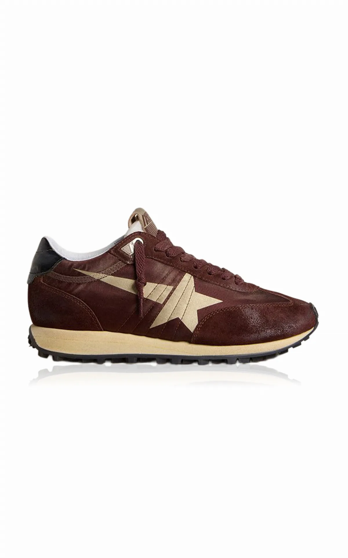 Running Marathon Leather-Trimmed Sneakers by Golden Goose