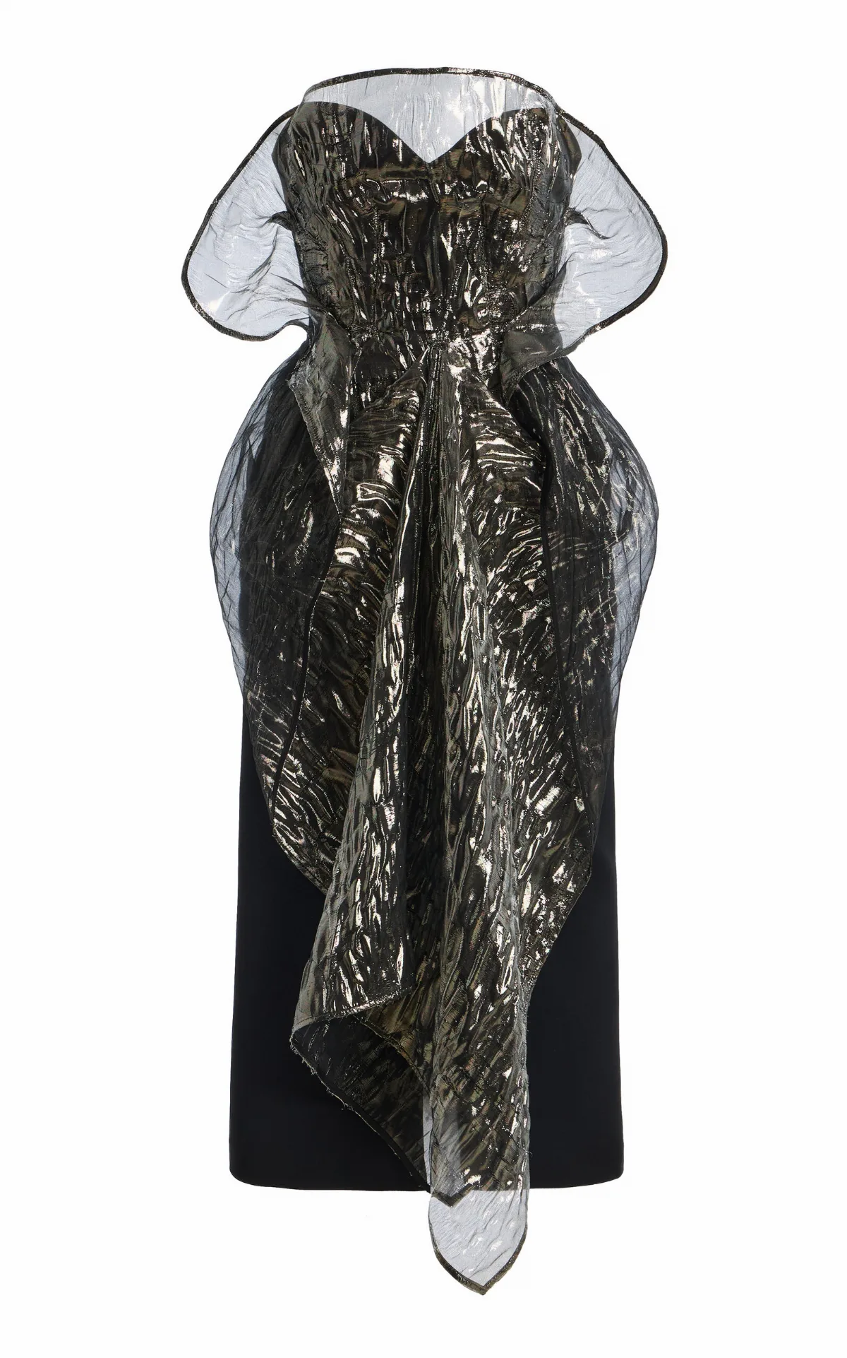 De La Cruz Silk-Detailed Crepe Midi Dress by Maticevski