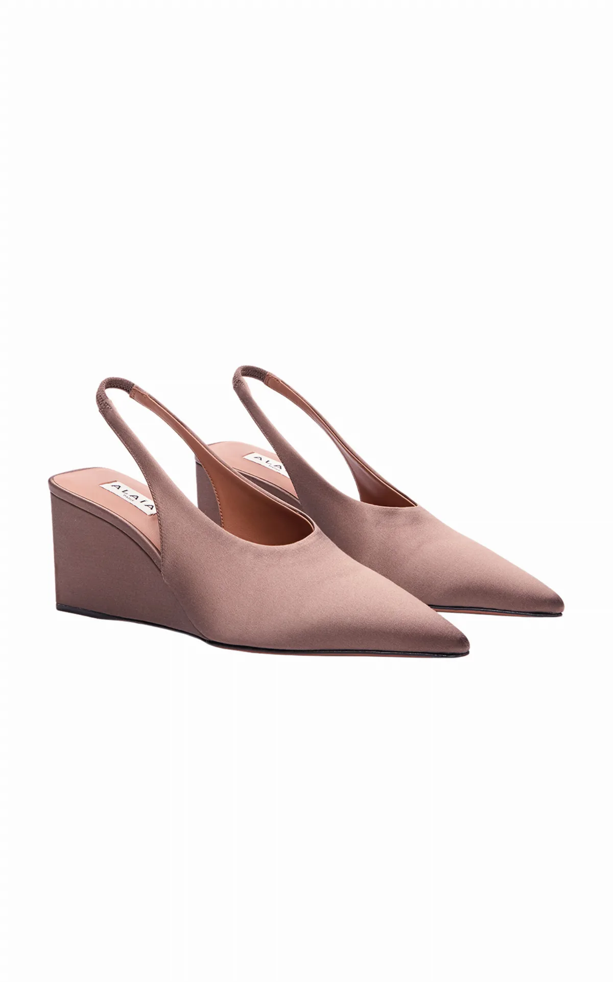 Satin Wedge Slingback Pumps by ALAÏA