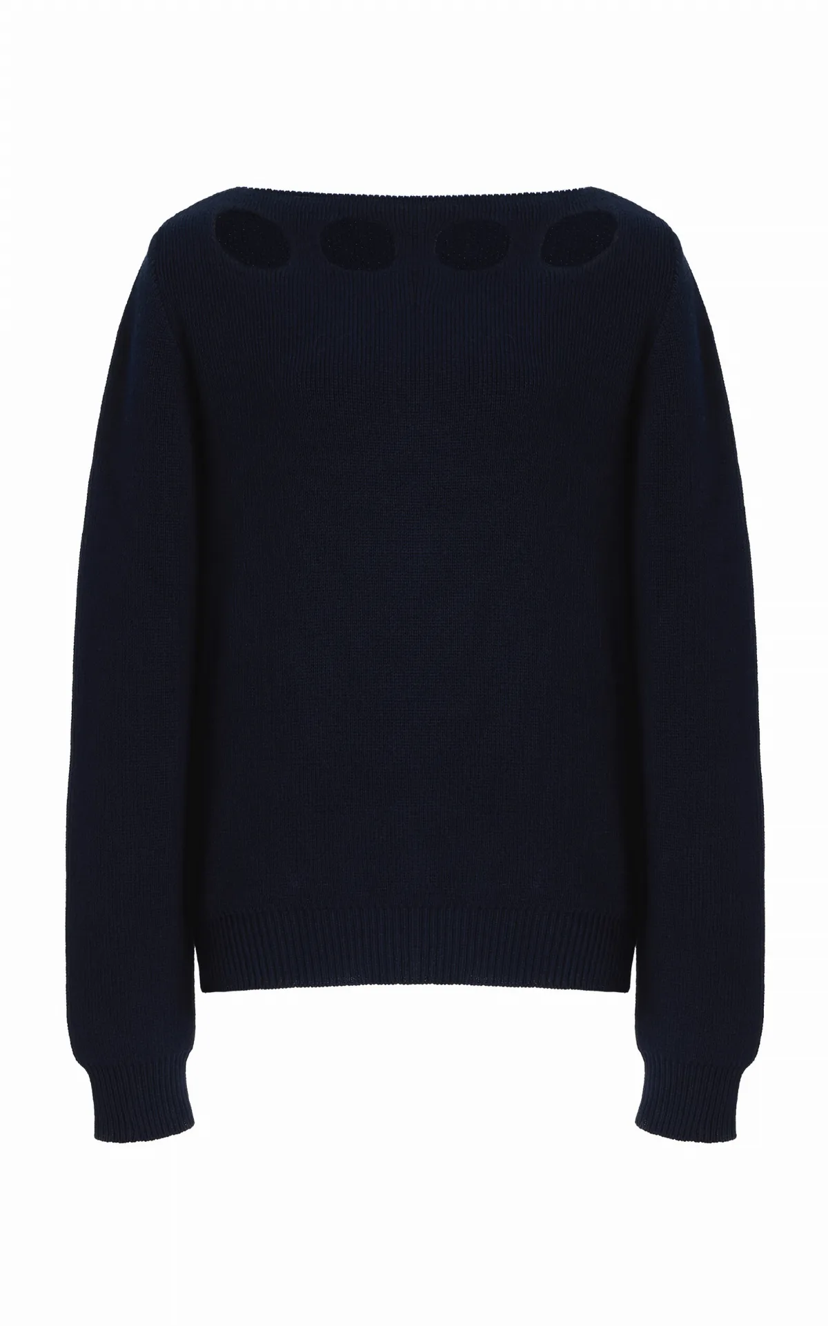 Cutout Knit Cotton Sweater by Prada