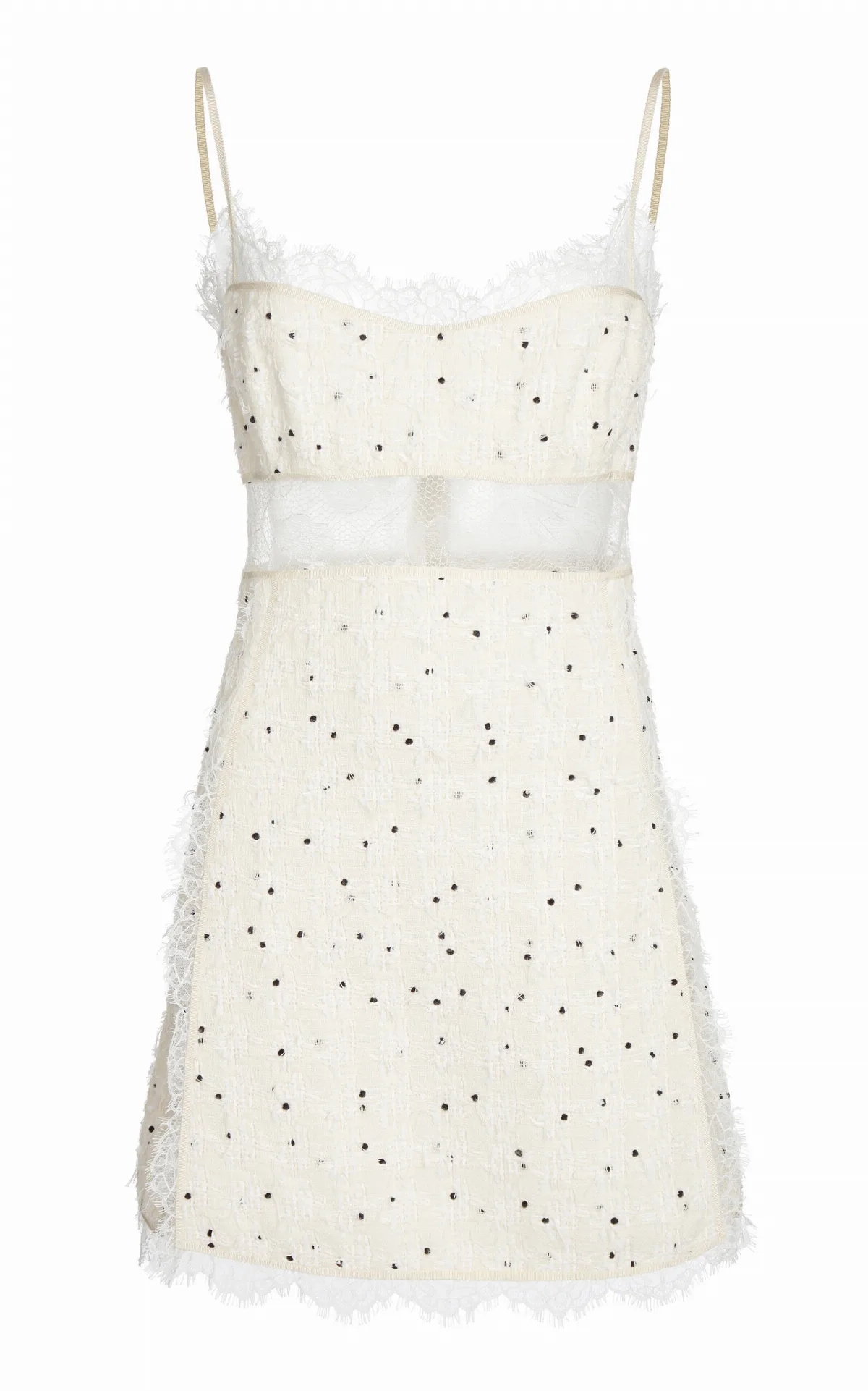 Lace-Trimmed Wool Boucle Mini Dress by Giambattista Valli