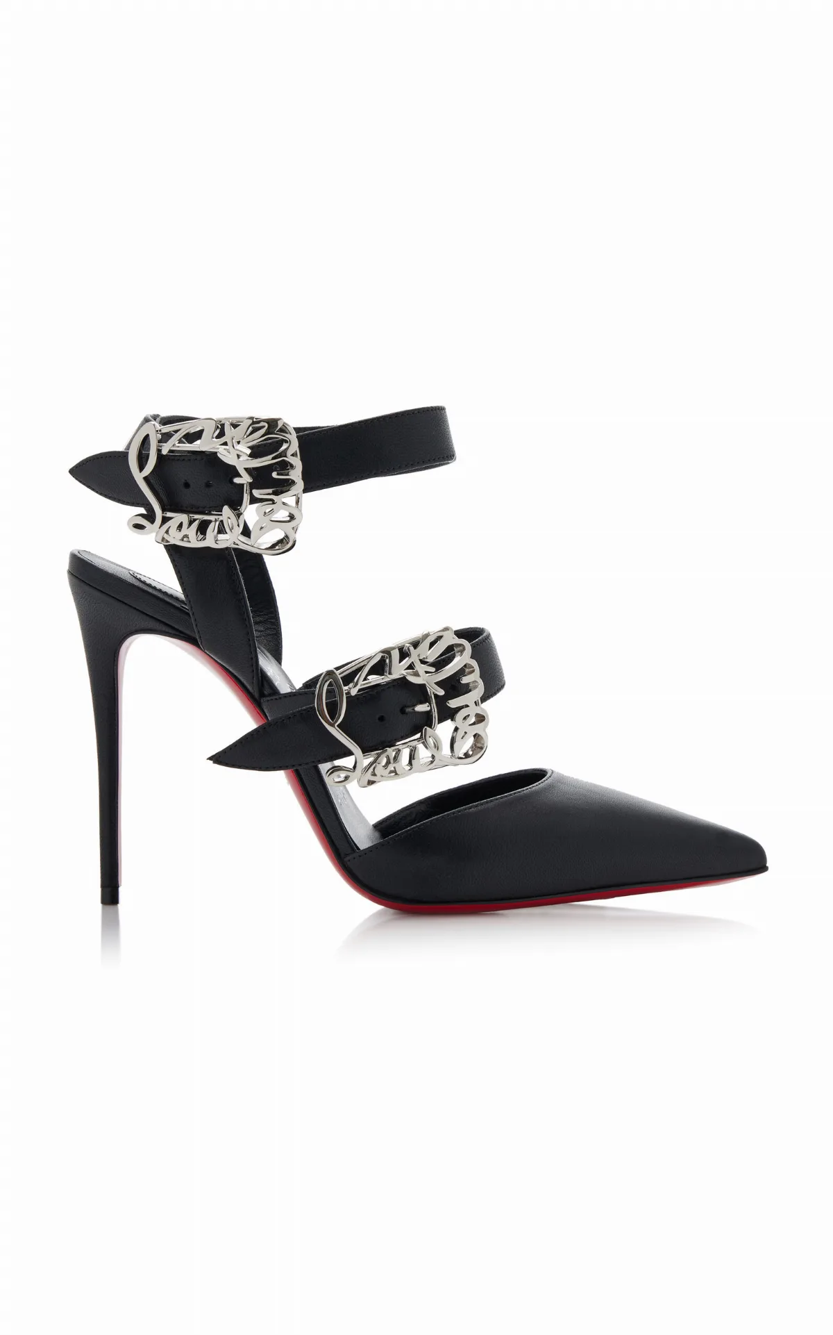 Giddylina 100mm Buckle-Detailed Leather Pumps by Christian Louboutin