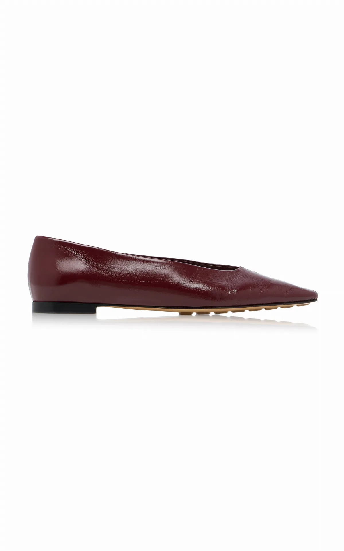 Cushion Lux Leather Flats by Bottega Veneta