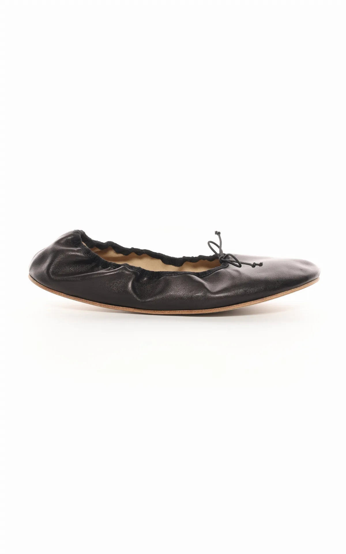 Round Leather Ballet Flats by The Row