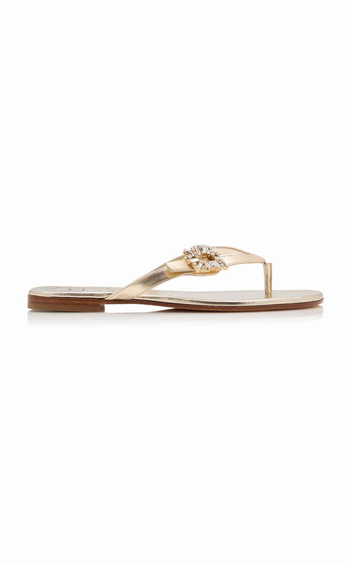 Crystal Leather Sandals by Roger Vivier