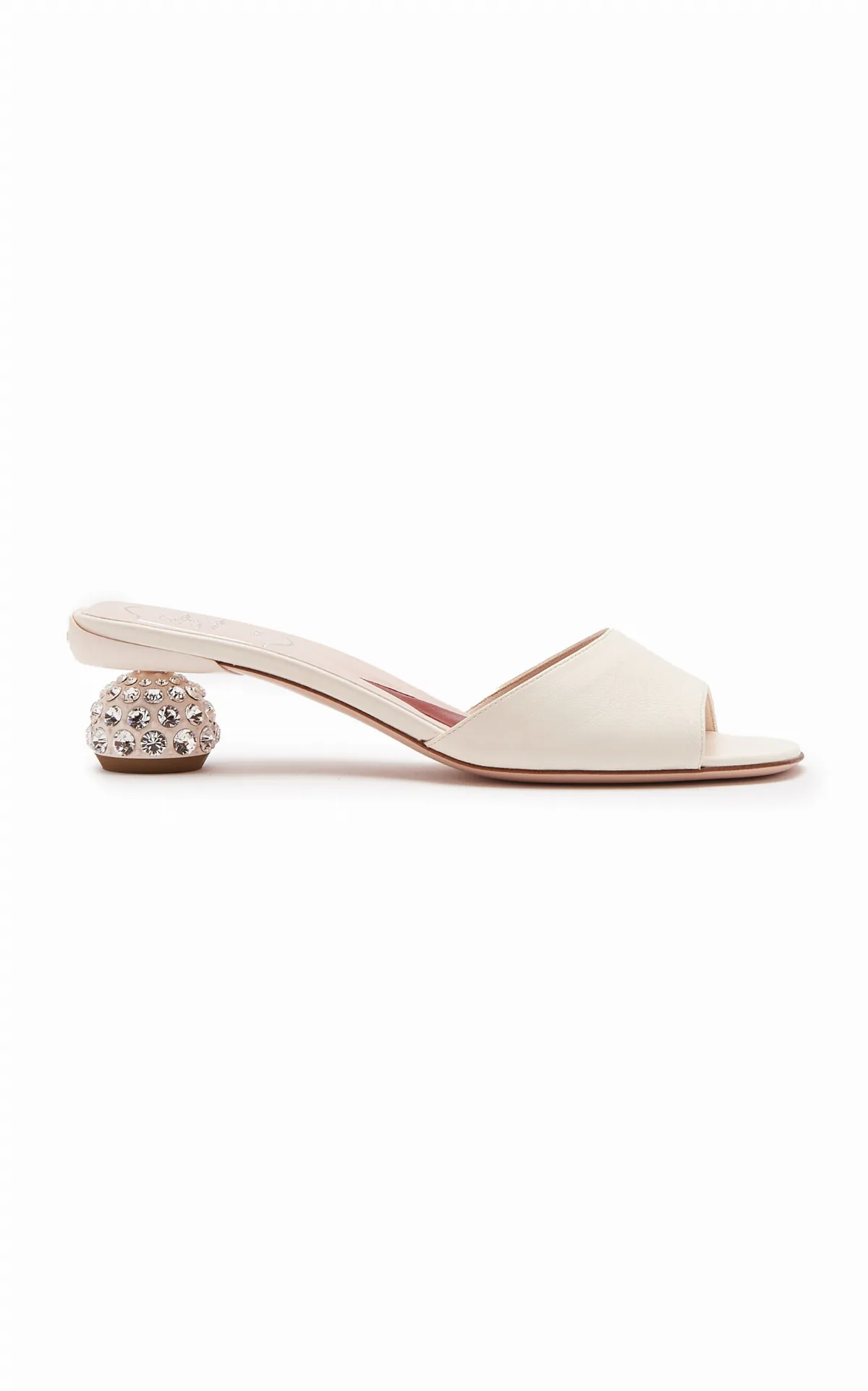 Crystal-Embellished Leather Mules by Roger Vivier