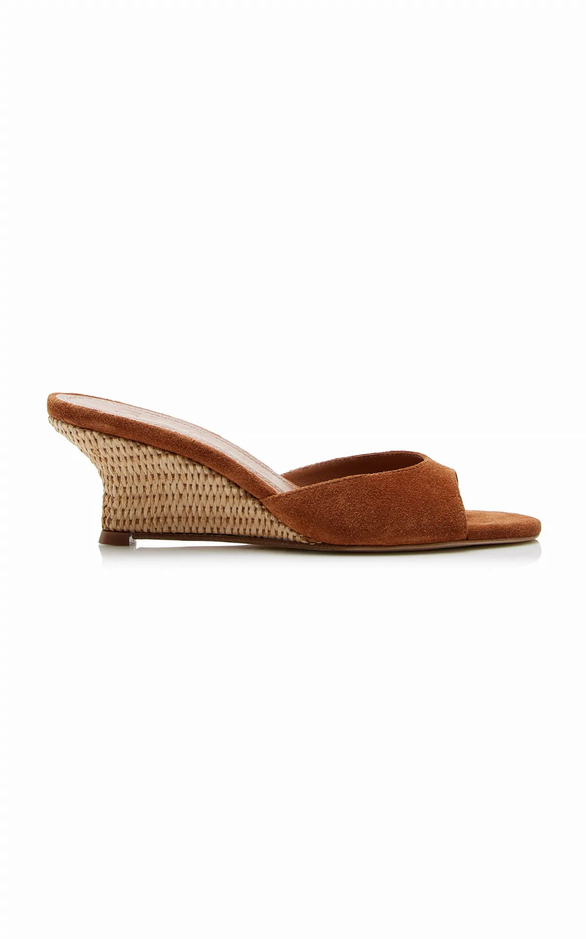 Brigette Suede Wedge Mules by STAUD