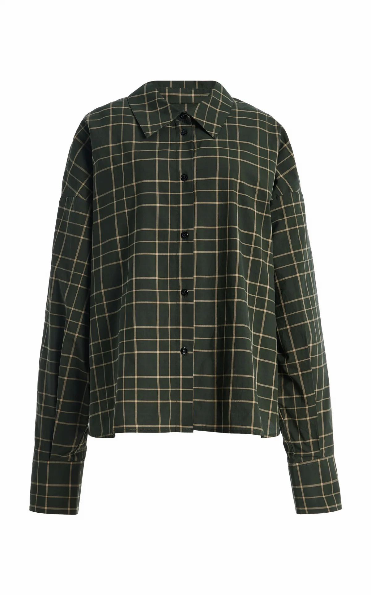 Boxy Plaid Cotton Shirt by Toteme