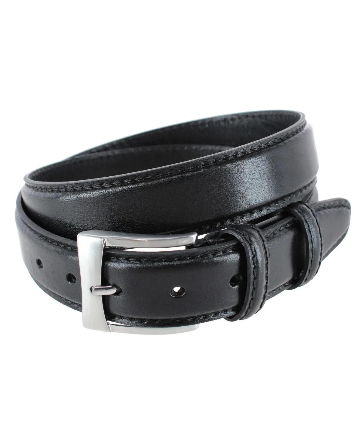 Vincenzo Italian Leather Contrast-Stitch 35mm Belt by Trafalgar