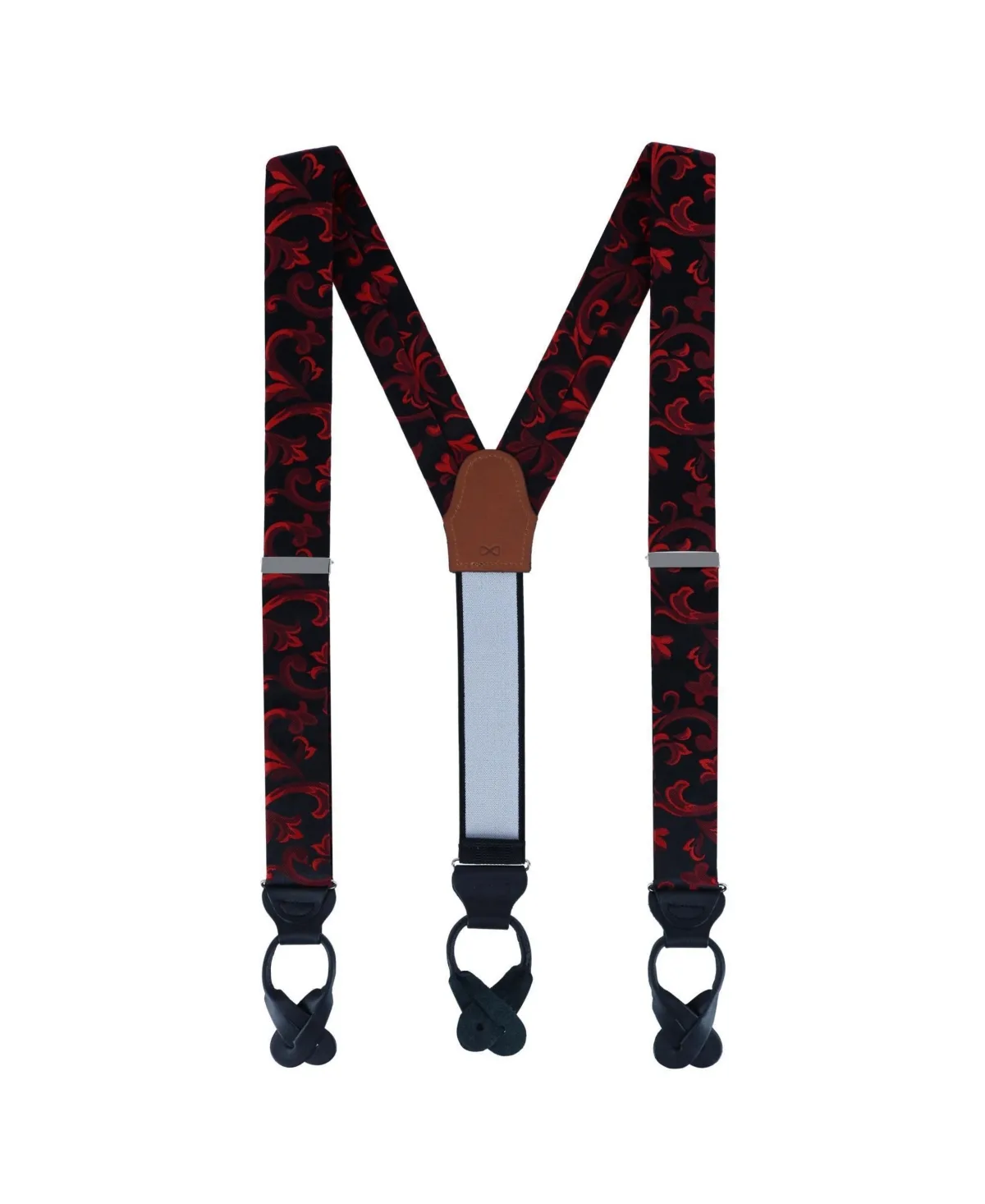 Christian the Romantic Brocade Silk Button End Suspenders by Trafalgar