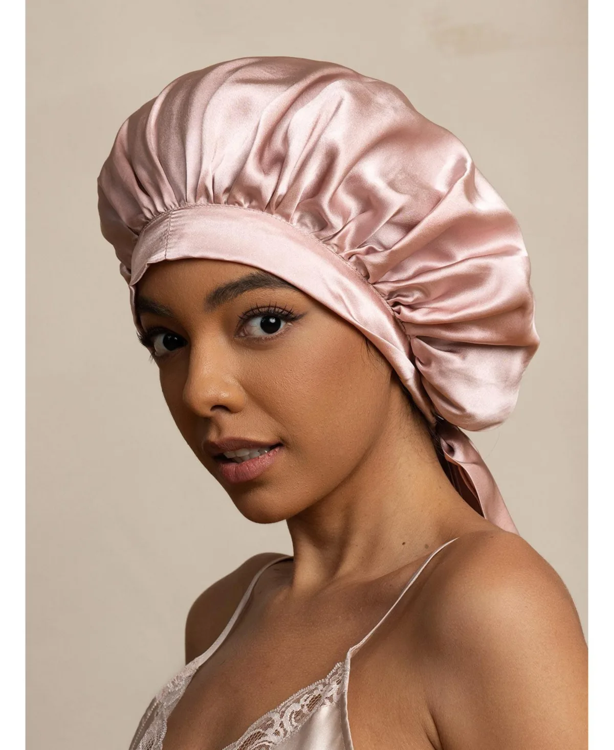 Mulberry Silk Bonnet with Long Ribbons by Silksilky