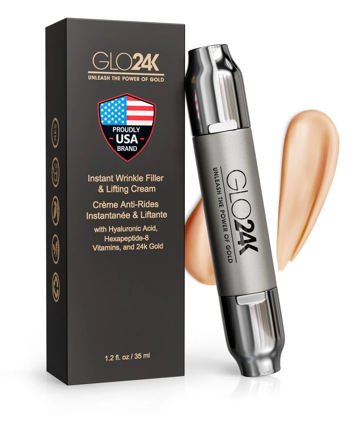 Instant Wrinkle Filler & Lifting Cream by Glo24k