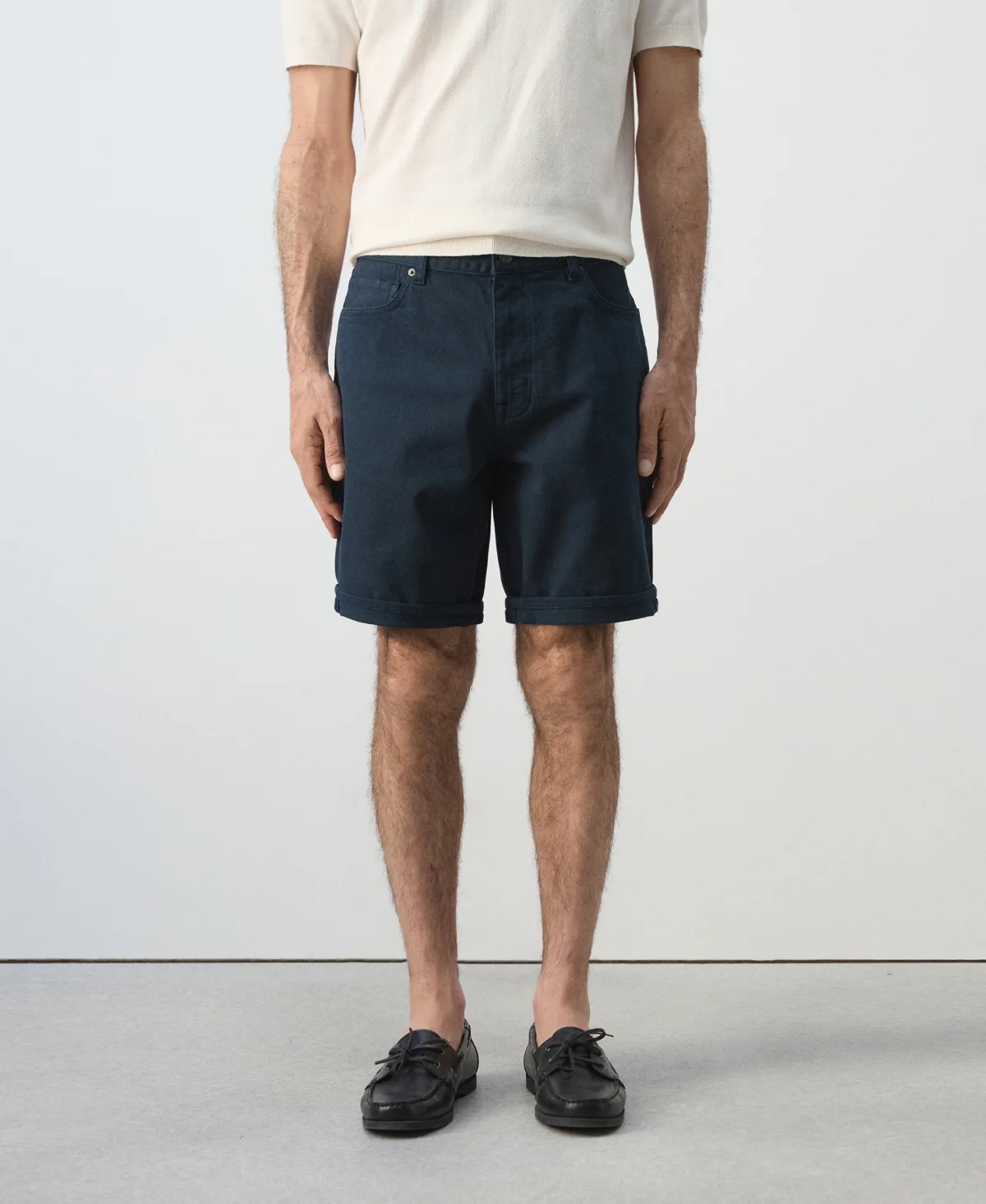 Slim-Fit Denim 9.45" Bermuda Shorts by Mango