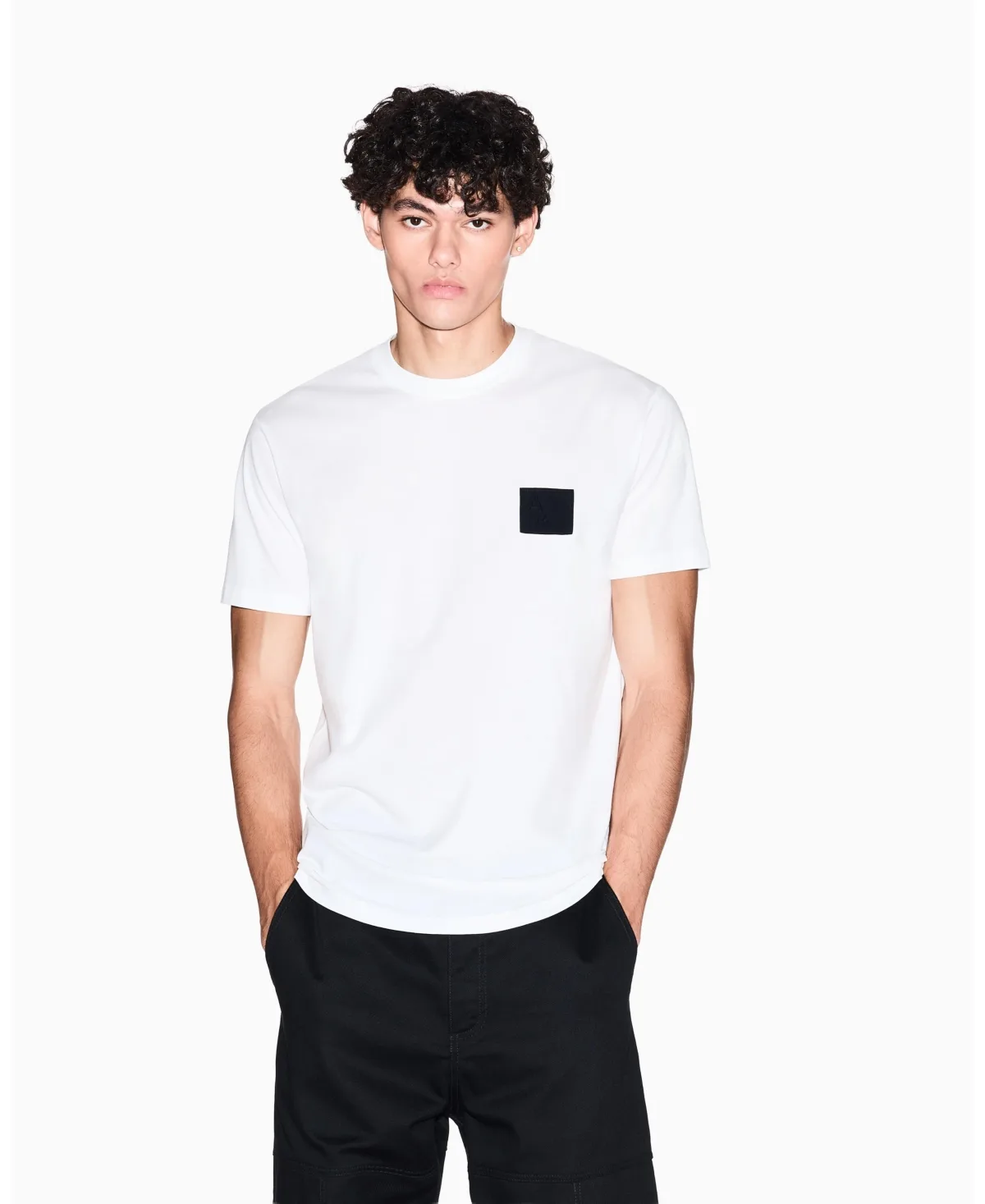 Grid Box Top Chest T-Shirt by A|x Armani Exchange