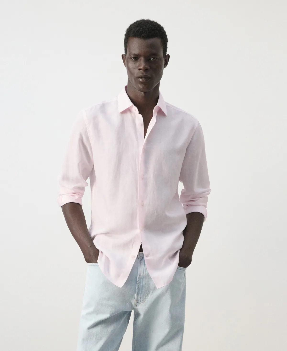 Regular Fit Linen Lyocell Shirt by Mango