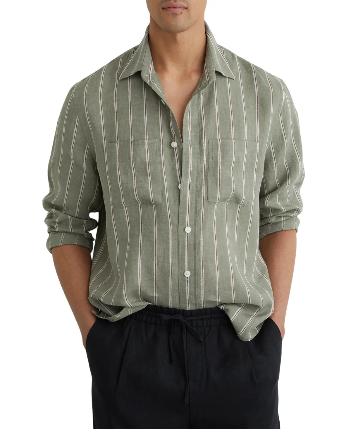 Rubus Stripe Linen Shirt by Reiss