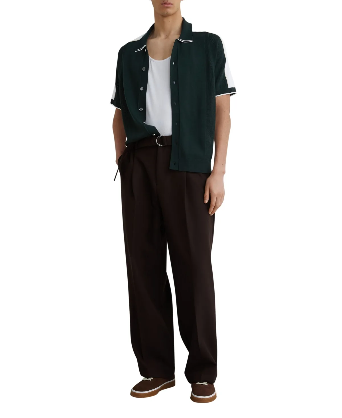 Farley Slim-Fit Colour-Block Polo Collar Shirt by Reiss