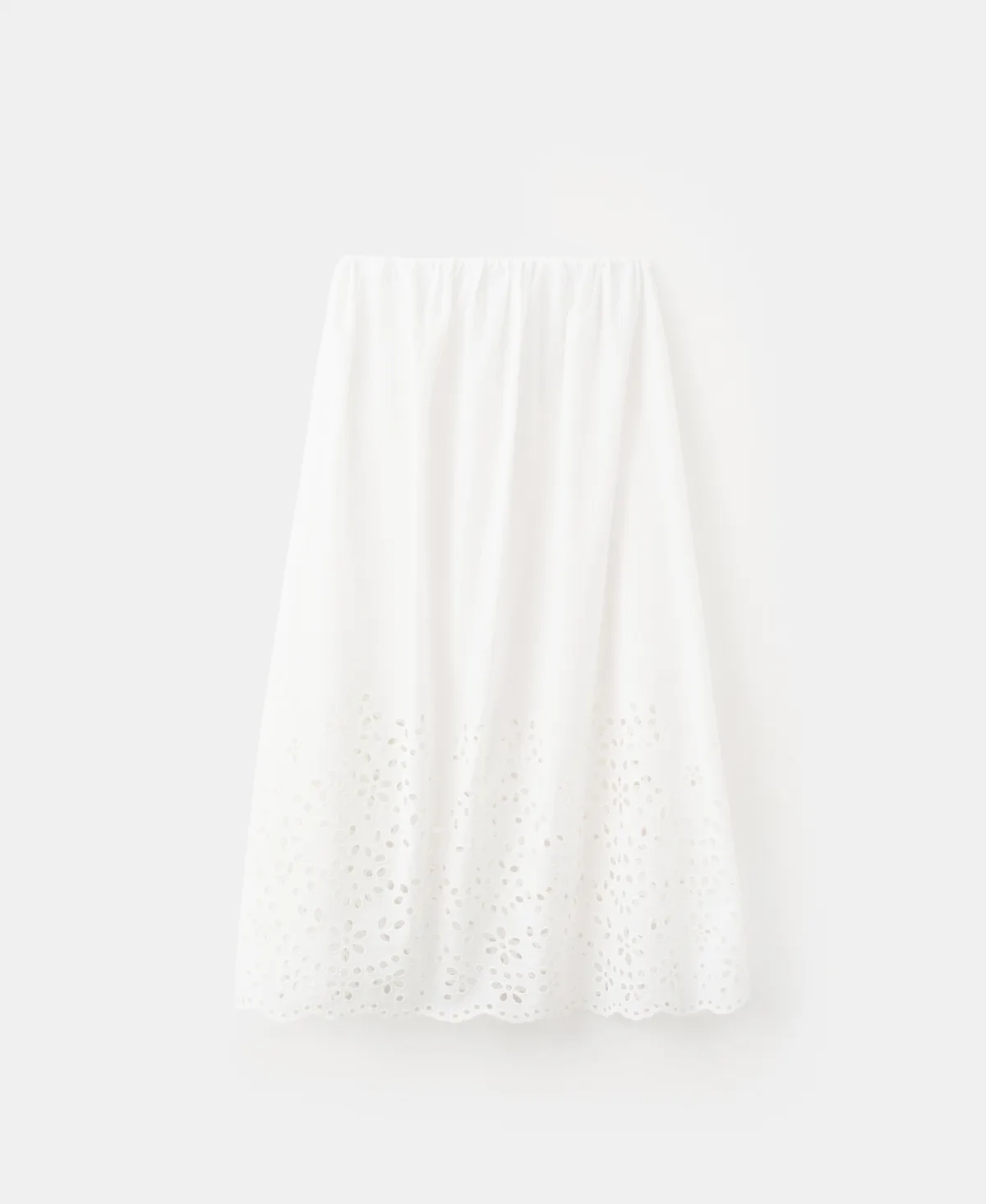Embroidered Details Midi Skirt