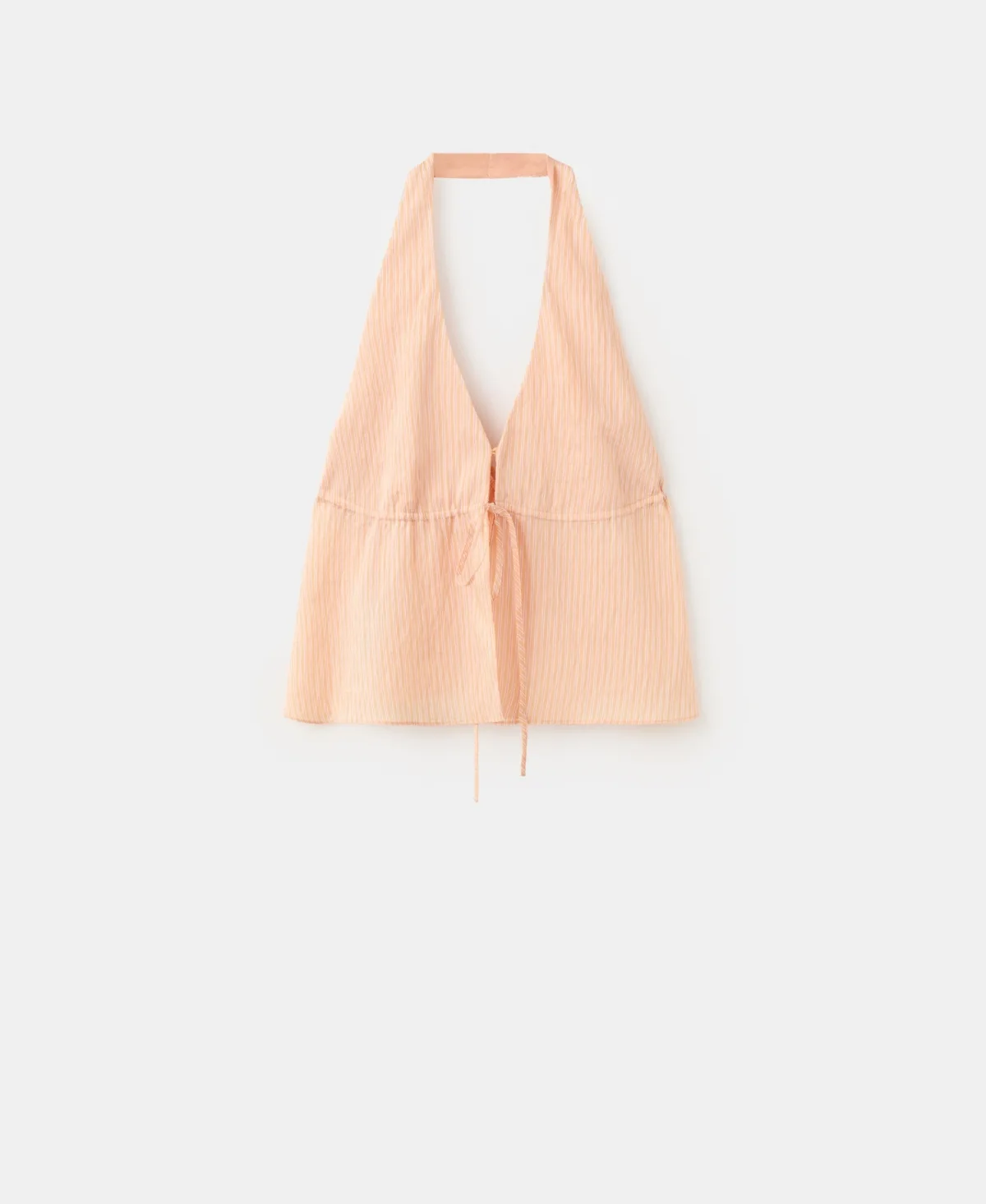 Striped Lyocell Halter Top by Mango