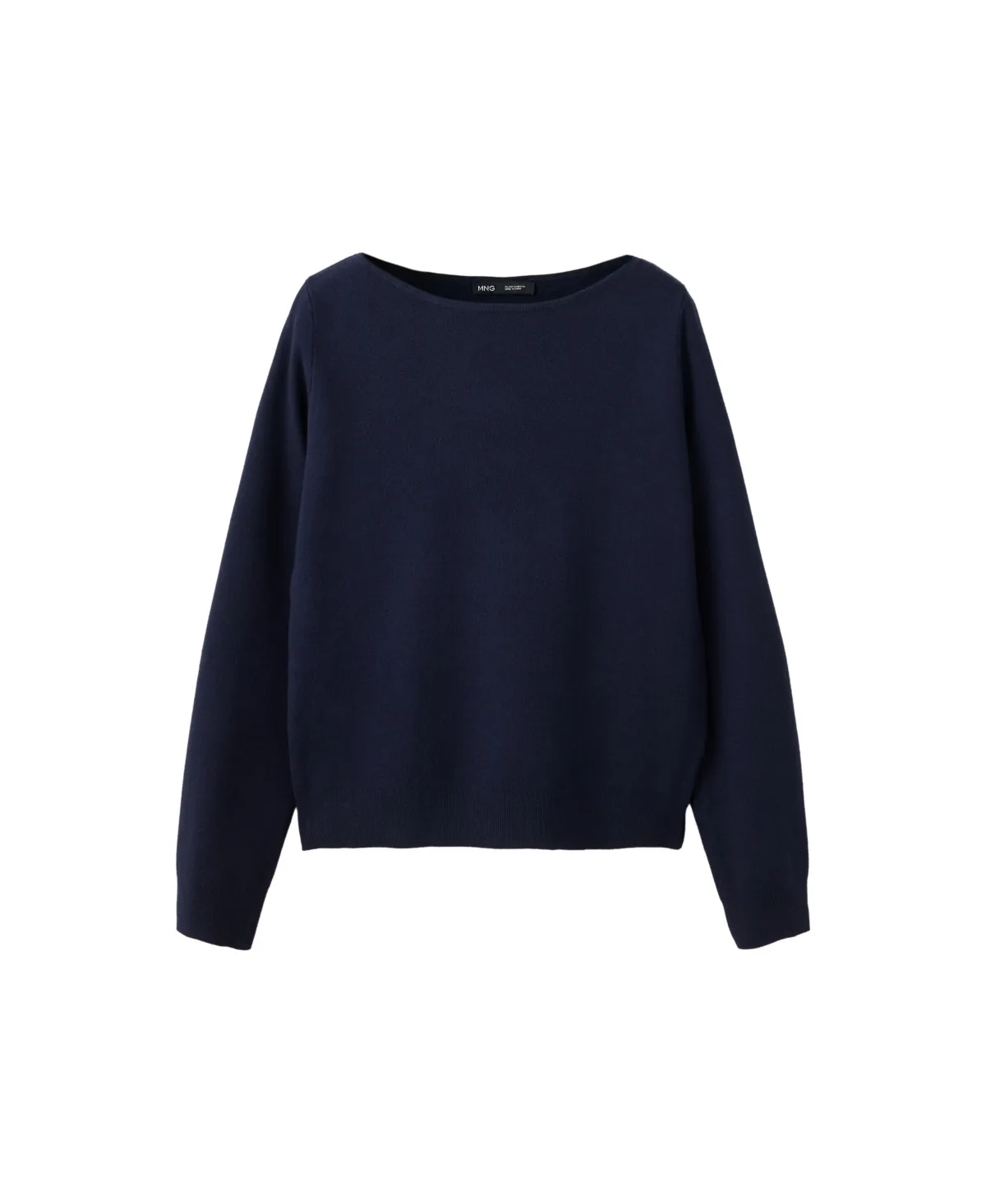 Fine-Knit Boat-Neck Lightweight Sweater by Mango