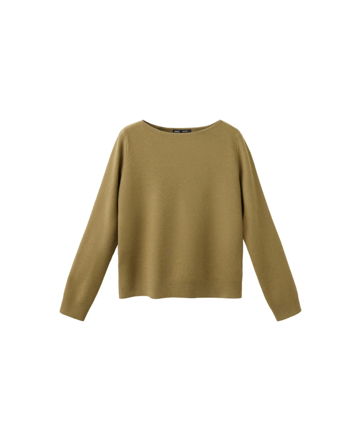 Fine-Knit Boat-Neck Sweater by Mango