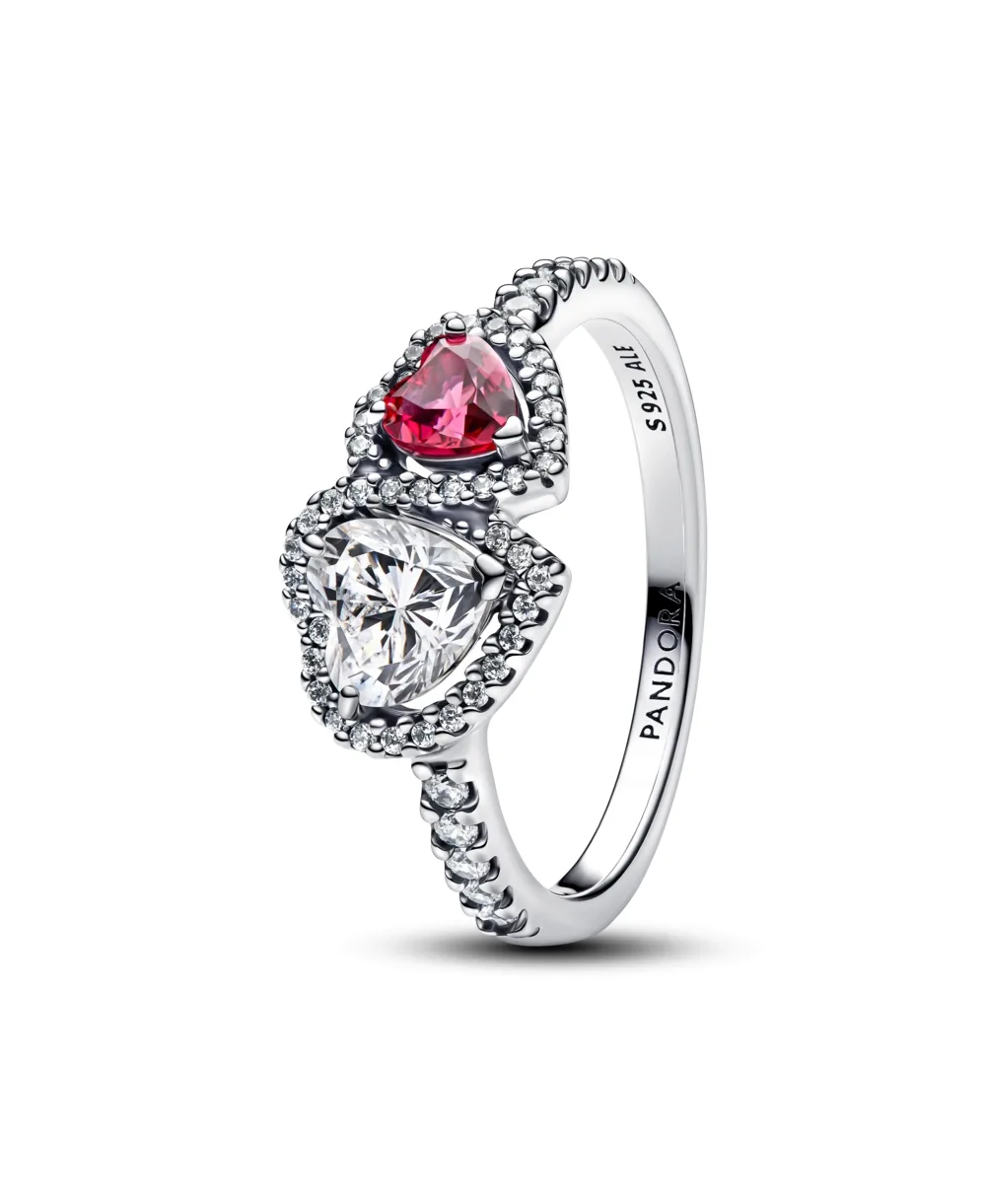 Halo Hearts Ring by Pandora