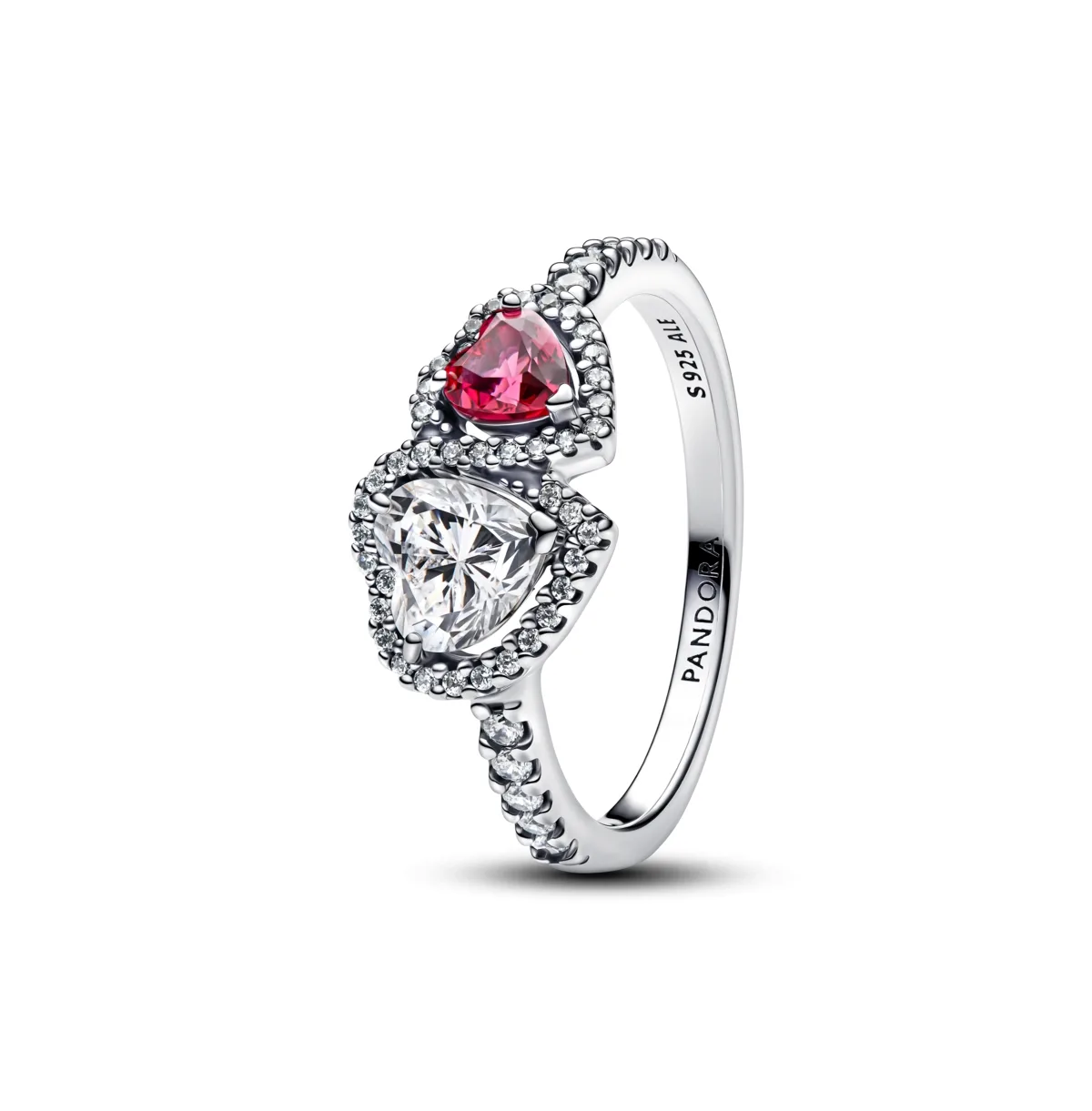 Halo Hearts Ring by Pandora