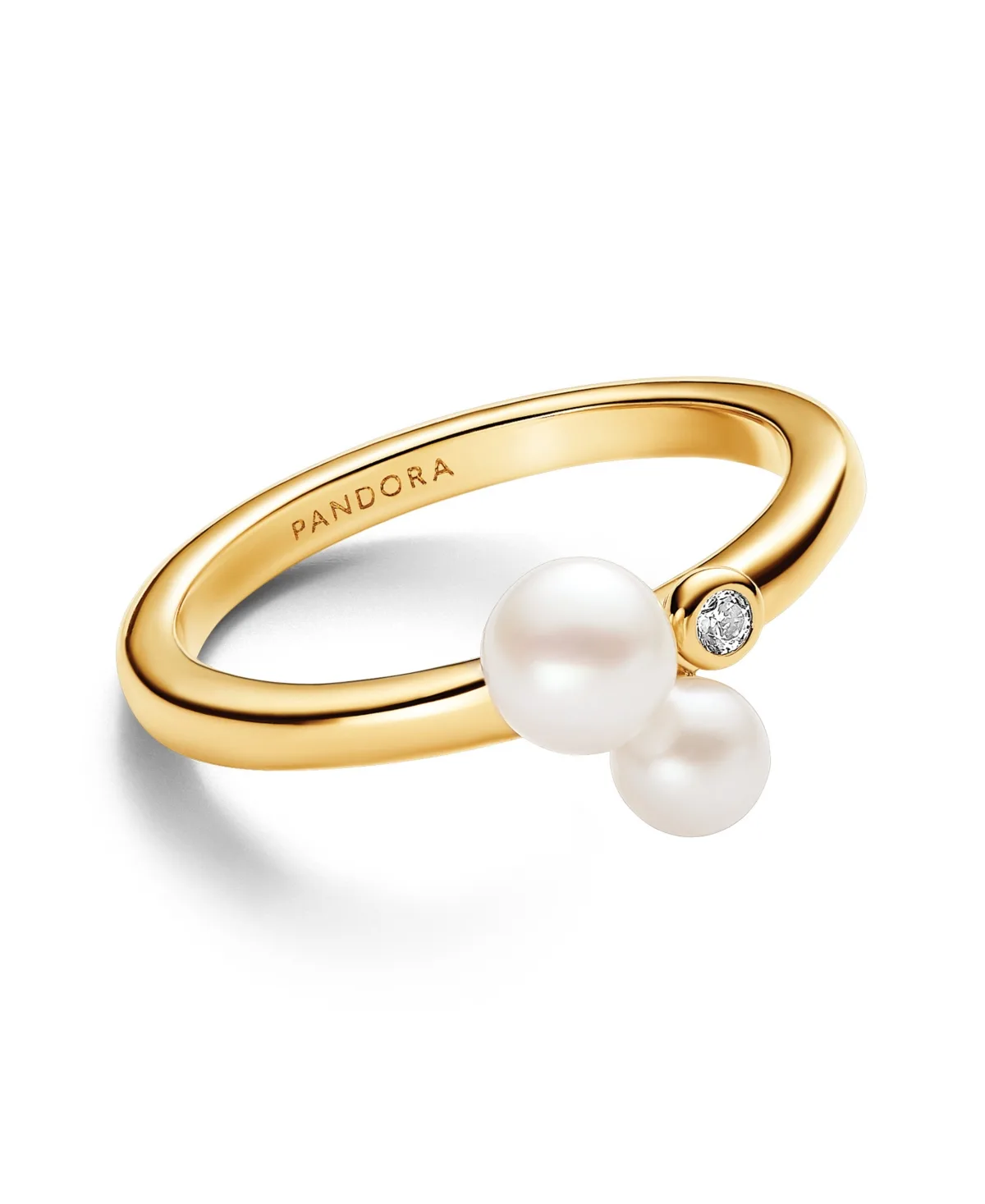 Sterling Silver Timeless Duo Treated Freshwater Cultured Pearls Ring by Pandora