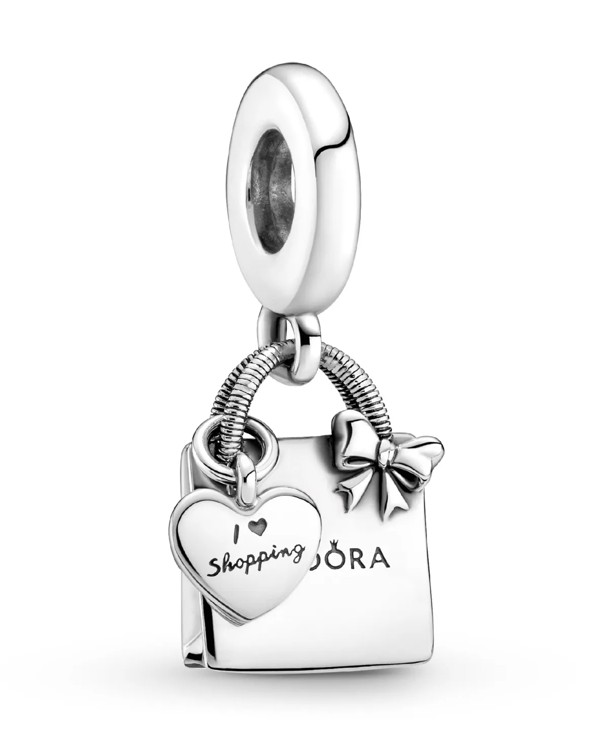 Sterling Silver Shopping Bag Dangle Charm by Pandora