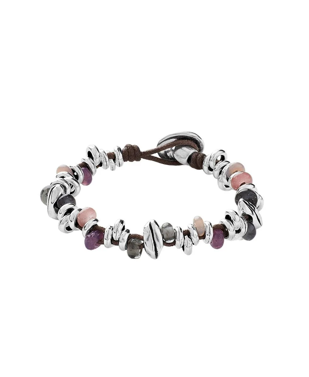 Sterling Silver Multicolor Glasses Bracelet by Unode50