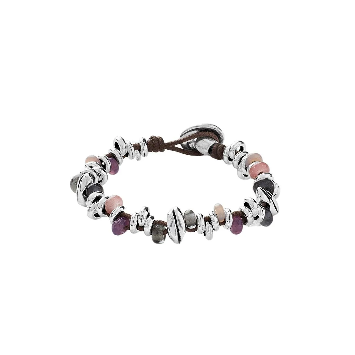 Sterling Silver Multicolor Glasses Bracelet by Unode50