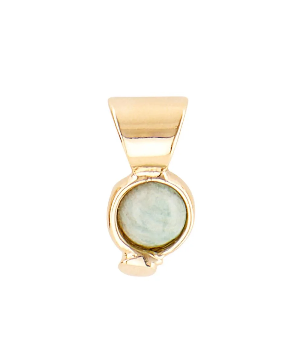 Gold-Plated and Silver Metal Alloy Charm with Stone by Unode50
