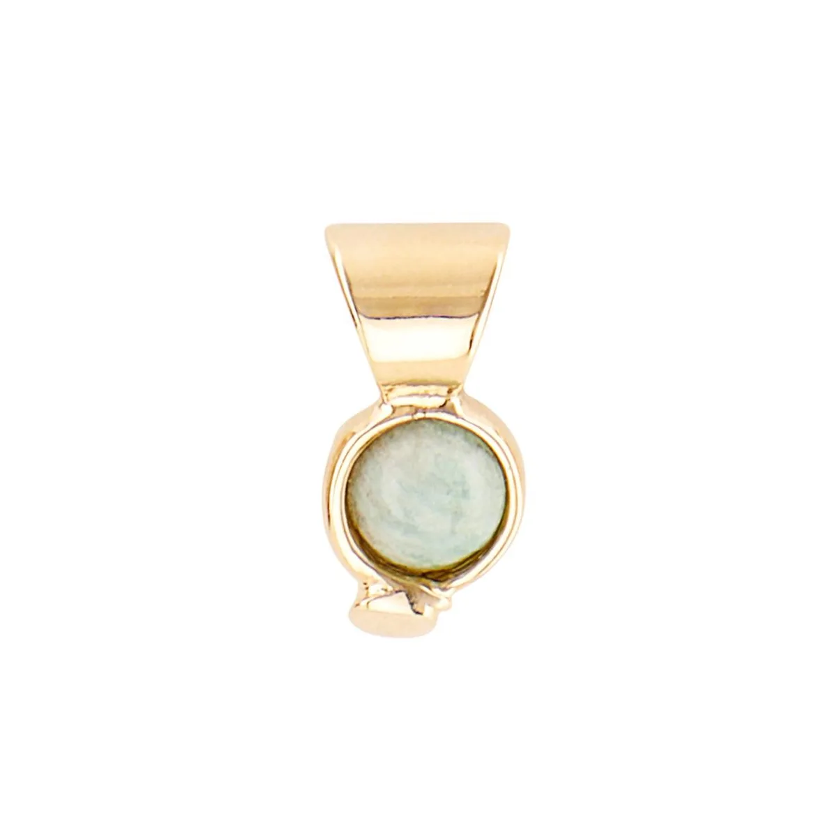 Gold-Plated and Silver Metal Alloy Charm with Stone by Unode50