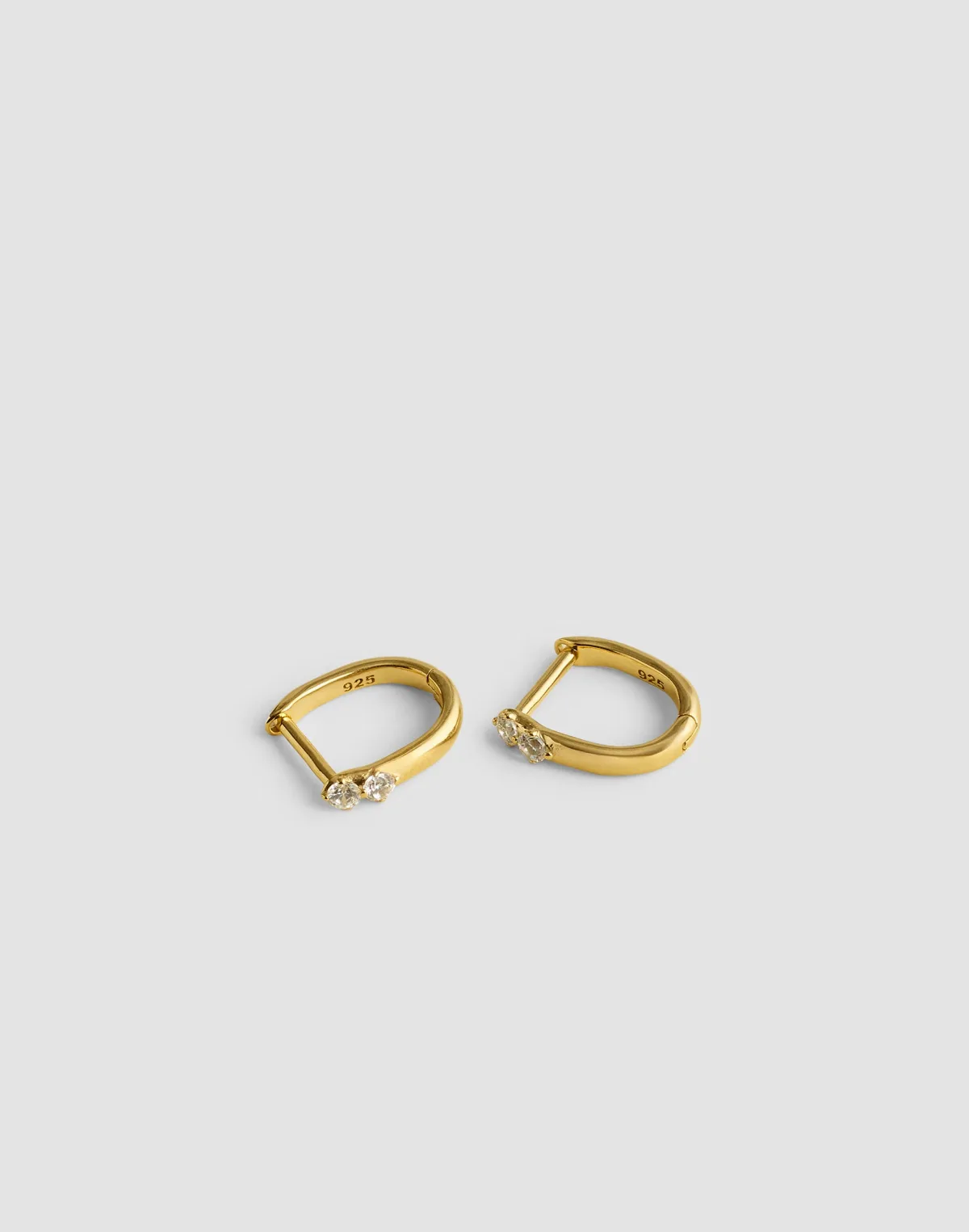 Demi-Fine Crystal Huggie Hoop Earrings