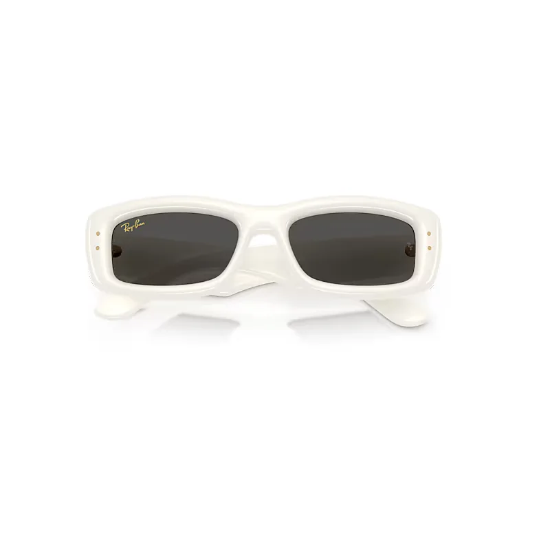 Kiliane Puffer Sunglasses Full Cream Frame Black Lenses by Ray-Ban