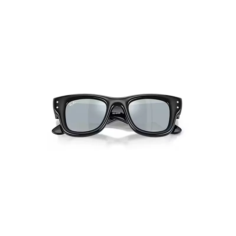Wayfarer Puffer Crystal Edition Sunglasses Black Frame Green Lenses by Ray-Ban