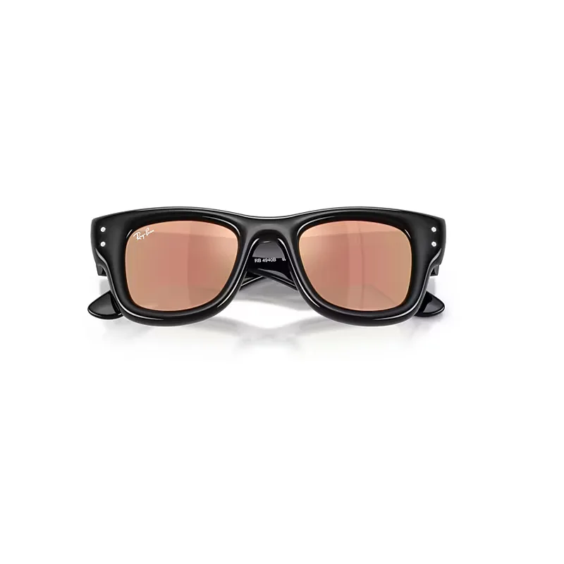 Wayfarer Puffer Crystal Edition Sunglasses Black Frame Brown Lenses by Ray-Ban
