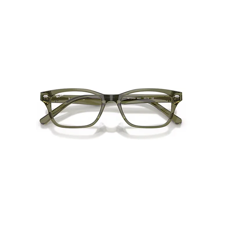 Rb5345d Optics Eyeglasses Transparent Green Olive Frame Transparent Lenses Polarized by Ray-Ban
