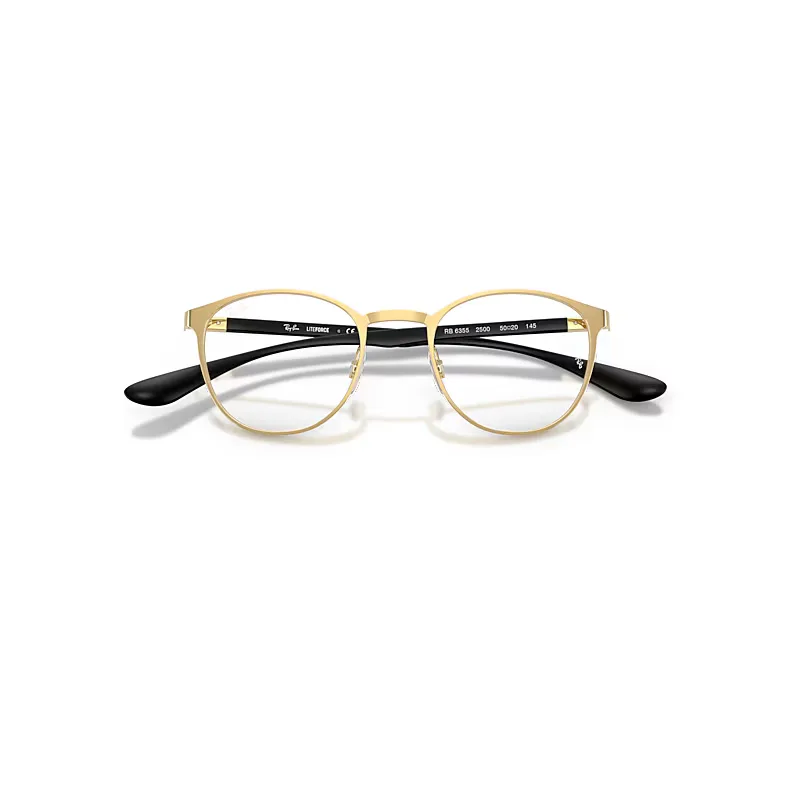 Rb6355 Optics Eyeglasses Black Frame Transparent Lenses Polarized by Ray-Ban