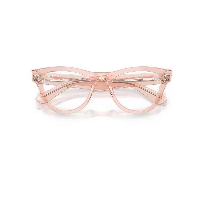 Skyler Optics Eyeglasses Transparent Pink Frame Transparent Lenses Polarized by Ray-Ban