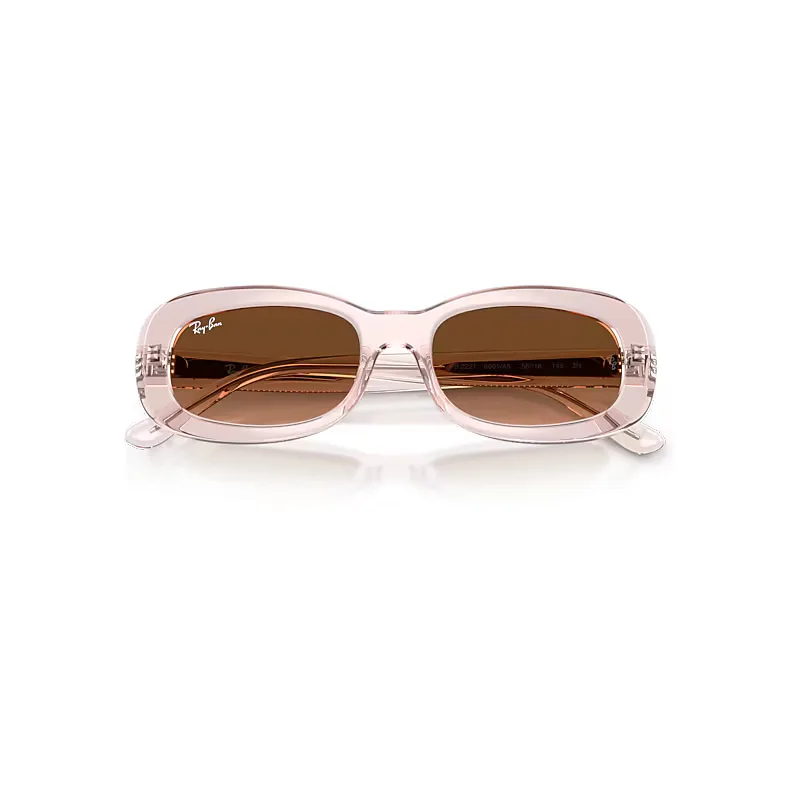 Rb2221 Sunglasses Transparent Pink Frame Pink Lenses by Ray-Ban